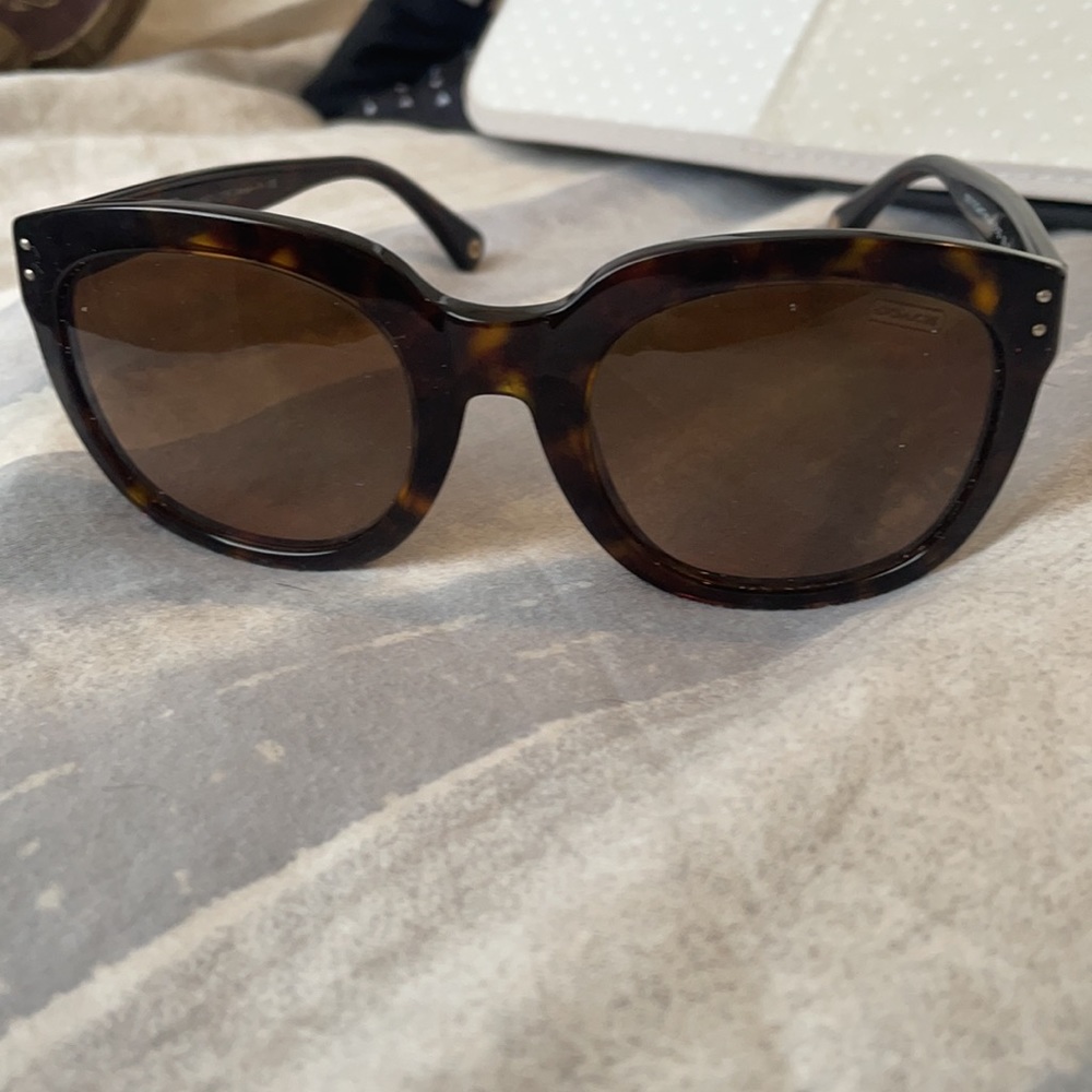 Coach Polarized Sunglasses in Dark Tortoise - Picture 4 of 4